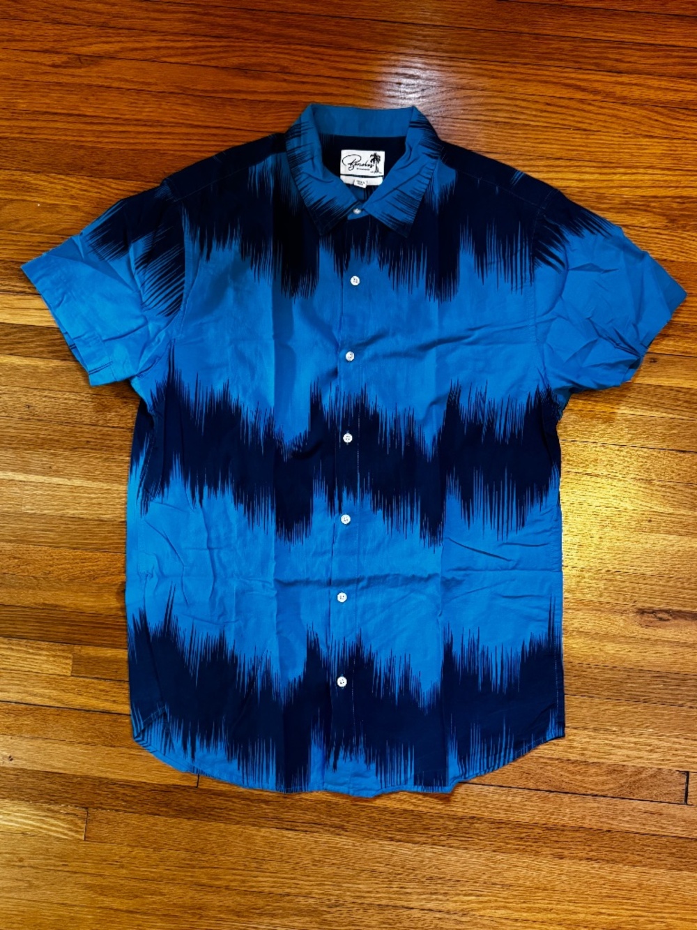 Bonobos Mens Short Sleeve Shirt Large Long Tall Blue